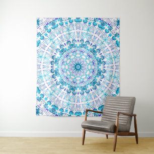 Tapeçaria de Holofote Kaleidoscópio Roxo Água