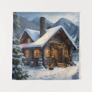 Tapeçaria de Natal da Cabina de Log