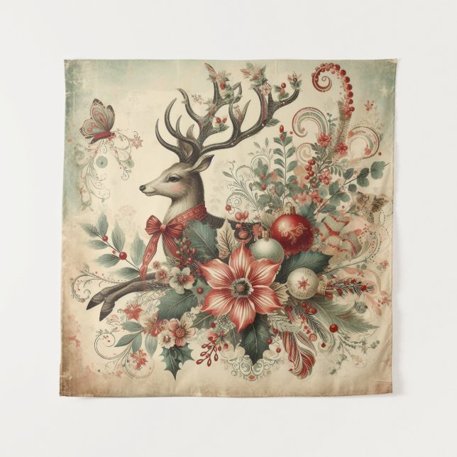 Tapeçaria de Natal Vintage (Frente)
