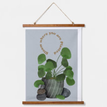 Tapeçaria de Parede com Planta de Dinheiro Minimal