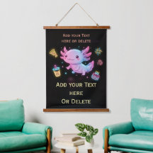 Tapeçaria de Parede de Axolote Personalizada e Ilu