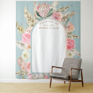 Tapeçaria de Parede de Casamento Floral Boêmio Mod