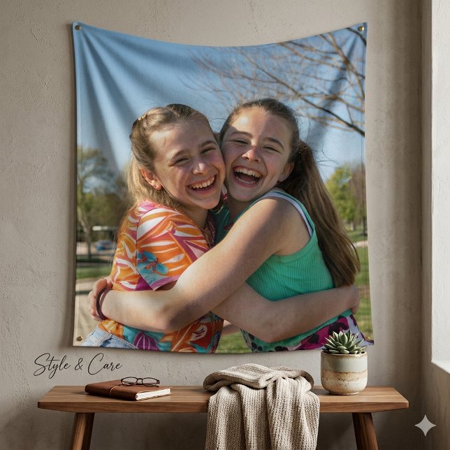 Tapeçaria de Parede de Imagem Personalizada Faça D (Make It Yours Custom Image Wall Tapestry)