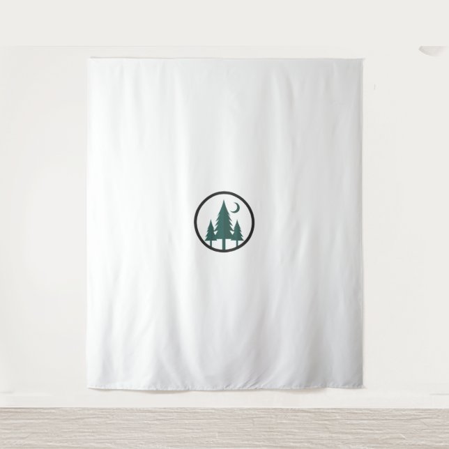 Tapeçaria de Parede Minimalista Floresta Luar Somb (Frente)