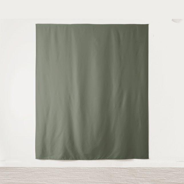 Tapeçaria de Parede Verde Musgo Personalizada (Frente)
