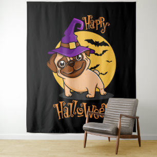 Tapeçaria de Pug Halloween