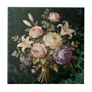 Tapeçaria de Rosas Buquê Estilo Antigo