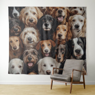 Tapeçaria de Rostos de Cachorro