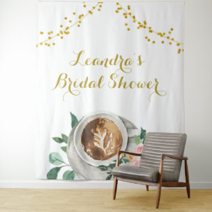 Tapeçaria de Sinal de Chá de Noiva Coffee Love is