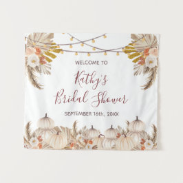 Tapeçaria de Sinal de Chá de Noiva de Abóbora Crem