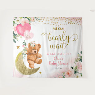 Tapeçaria de Sinal de Chuvada de Bebê Balão Urso R