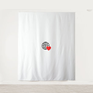 Tapeçaria do Amor Mundial Arte Minimalista para Pa