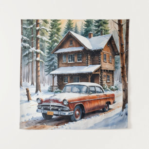 Tapeçaria do Carro Antiquado Inverno