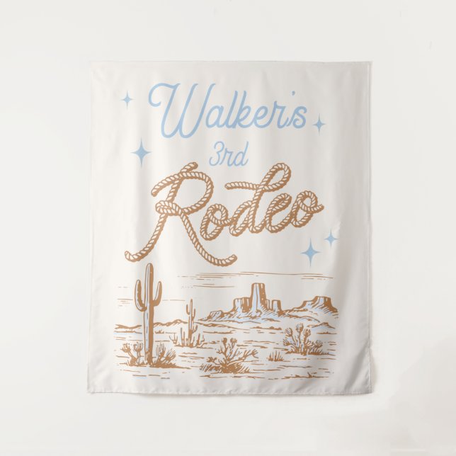 Tapeçaria Editável do Partido do Cowboy (Frente)