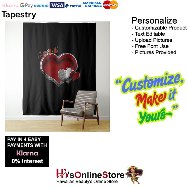 Tapeçaria Extra Grande Negócios Negros Magia do Co (Heart Magic Black Business Tapestry Extra-Large.)