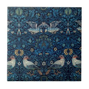 Tapeçaria Floral Clássica William Morris Blue Bird