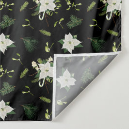 Tapeçaria Floral na Moda Verde Escuro Branco