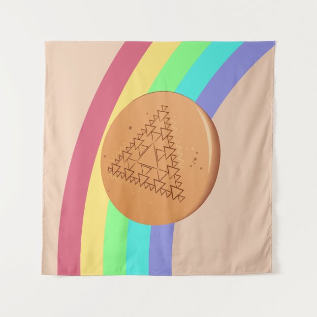 Tapeçaria Jogo Dalgona Visão Lada de Triângulo Múl (Frente)