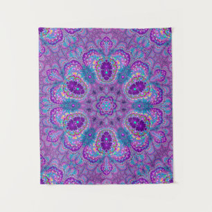 Tapeçaria Lusciosa Roxa Fractal Mandala