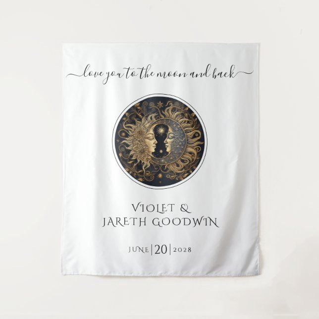 Tapeçaria pelo casamento da lua solar celestial (Frente)