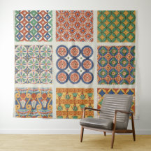 Tapeçaria persa da parede do azulejo de mosaico