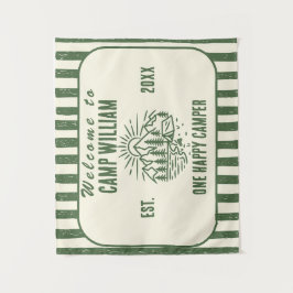 Tapeçaria Personalizada de Aniversário de Acampame