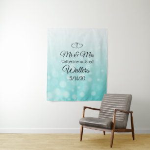 Tapeçaria Personalizada De Banner De Casamento Tea