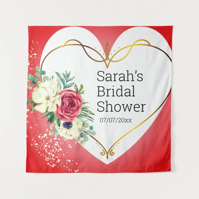 tapeçaria personalizada do chá de casamento (Frente)
