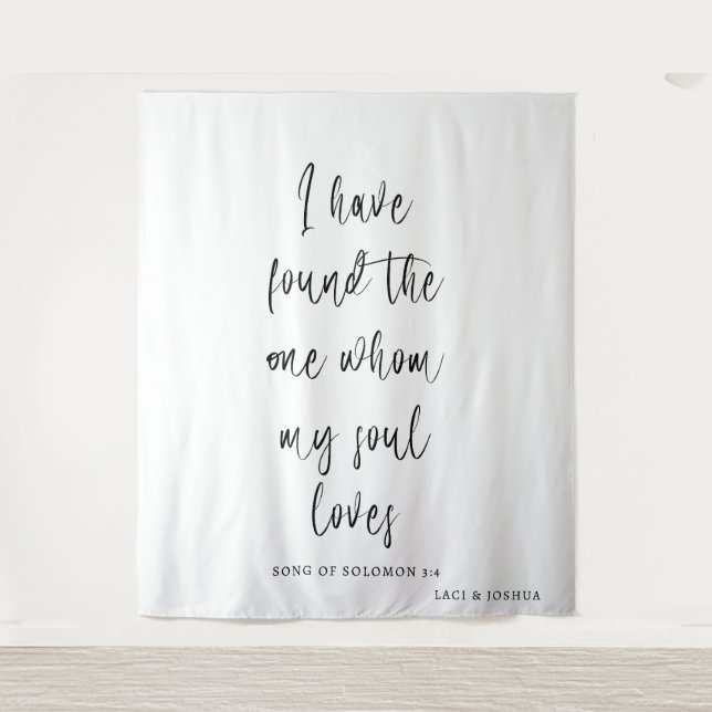 Tapeçaria Personalizada para Casamento com Nomes (Frente)