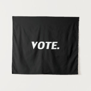 Tapeçaria Preta "Vote"