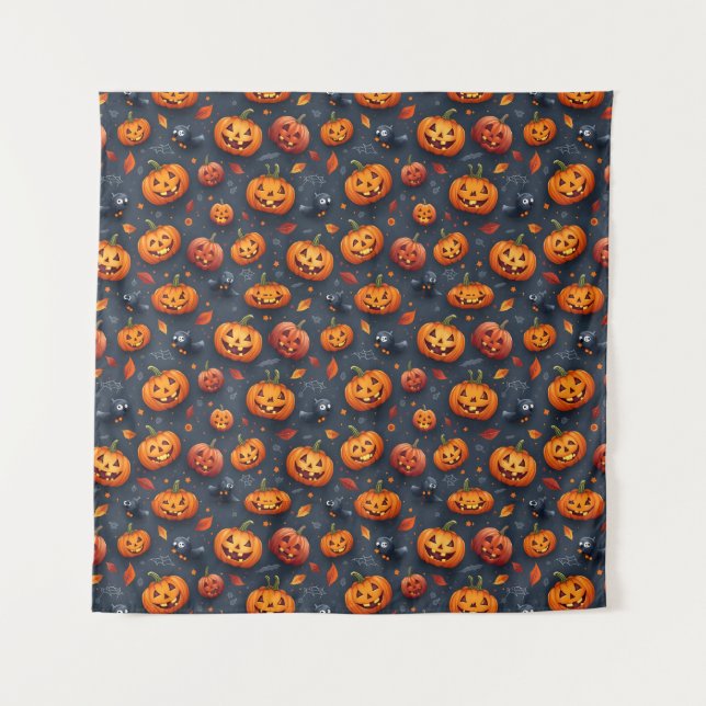Tapeçaria Quadrada do Halloween (Frente)