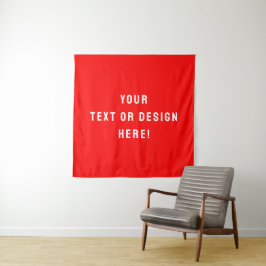 Tapeçaria Quadrada Personalizada - Vermelho e Pers