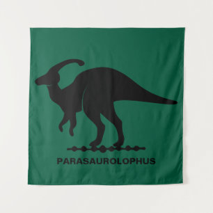 Tapeçaria Silhueta de Dinossauro Parasaurolophus