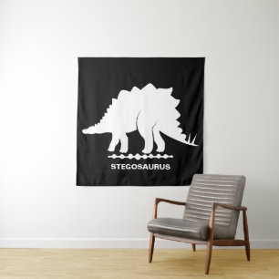 Tapeçaria Silhueta de Estegossauro Dinossauro
