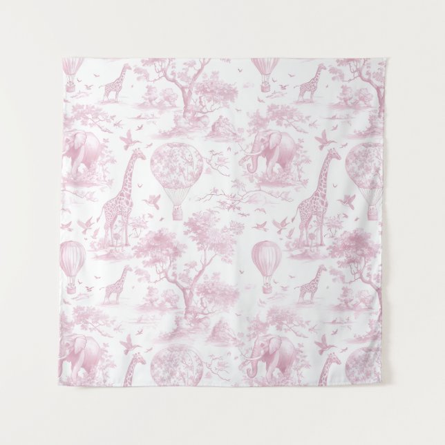 Tapeçaria Toile Safari Rosa (Frente (Horizontal))