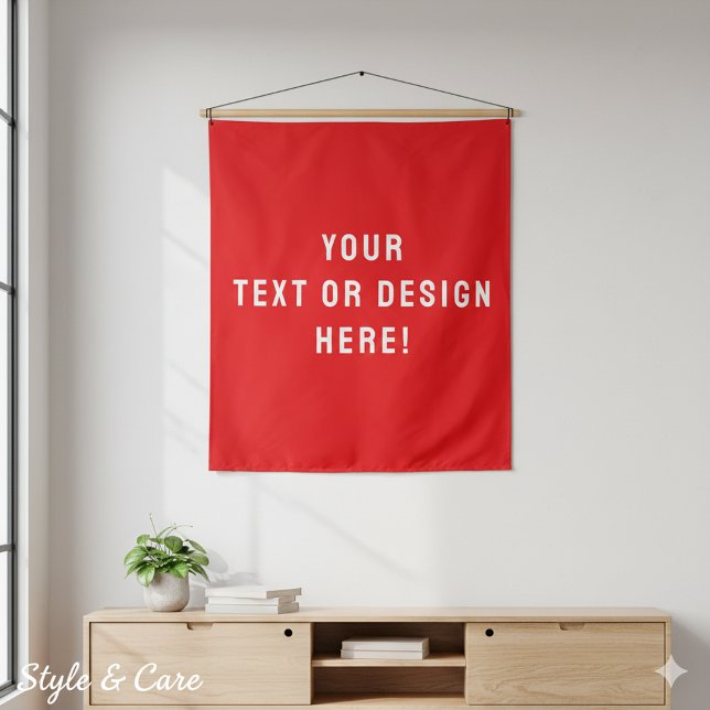 Tapeçaria Vermelha Sólida Personalizada para Você (Custom Solid Red Tapestry – Personalized for You)
