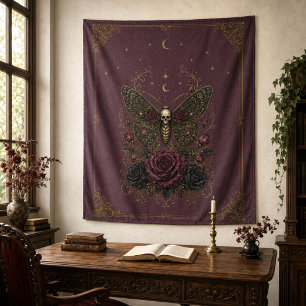 Tapeçaria Vitoriana Gótica de Plum Antigo com Mari