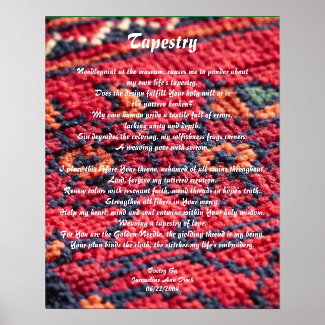 Tapestry Poetry Poster (Frente)