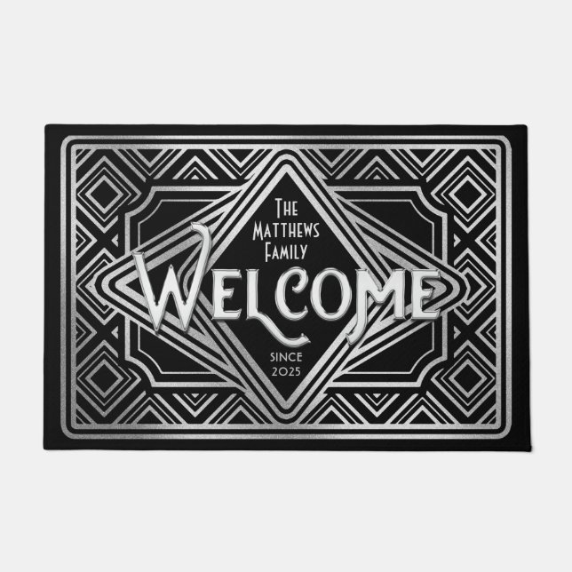 Tapete 25 de do Silver Weding Anniversário Art Deco (Frente)