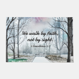Tapete 2 Corinthians 5:7 Caminhada pela Fé não pela Visão