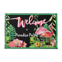 3 Flamingo Paradise Beach House Doormat