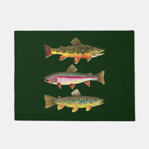 Tapete 3 Trouts para Pescadores e Pescadores de Pesca