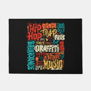 Tapete 50ª Vintage R de Cassete de Música e Hip Hop Grafi