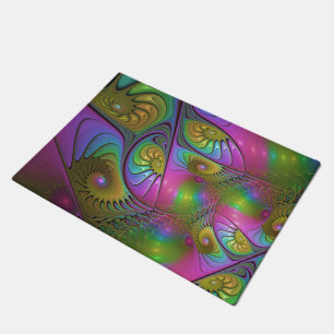 Tapete A Abstrato de Arte Fractal Colorida Luminosa