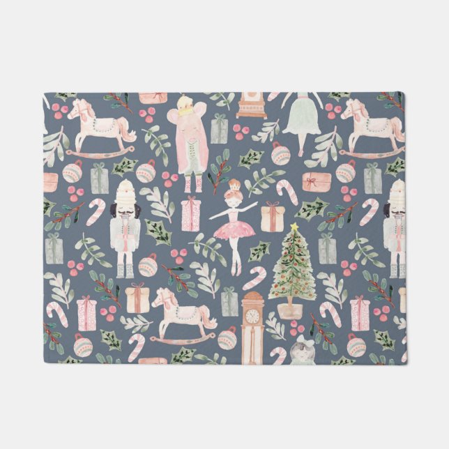 Tapete A aquarela moderna do quebra-nozes (Frente)