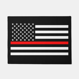Tapete A bandeira simbólica fina da linha vermelha nos EU
