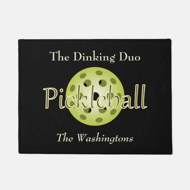Tapete A Bola de Pickleball do Casal Duo Dinking (Frente)
