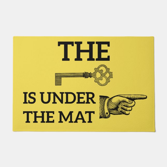 Tapete A Chave Está Abaixo Do Mat Welcome Mat (Frente)