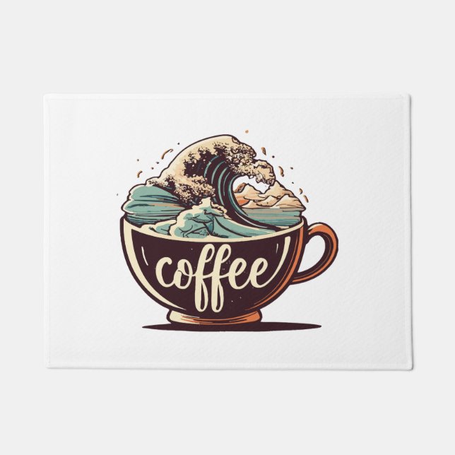 Tapete A Grande Onda De Café (Frente)