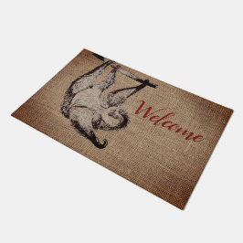 Tapete A preguiça amigável na braçada - bem-vinda